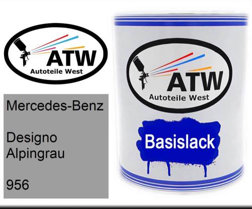 Mercedes-Benz, Designo Alpingrau, 956: 1L Lackdose, von ATW Autoteile West.